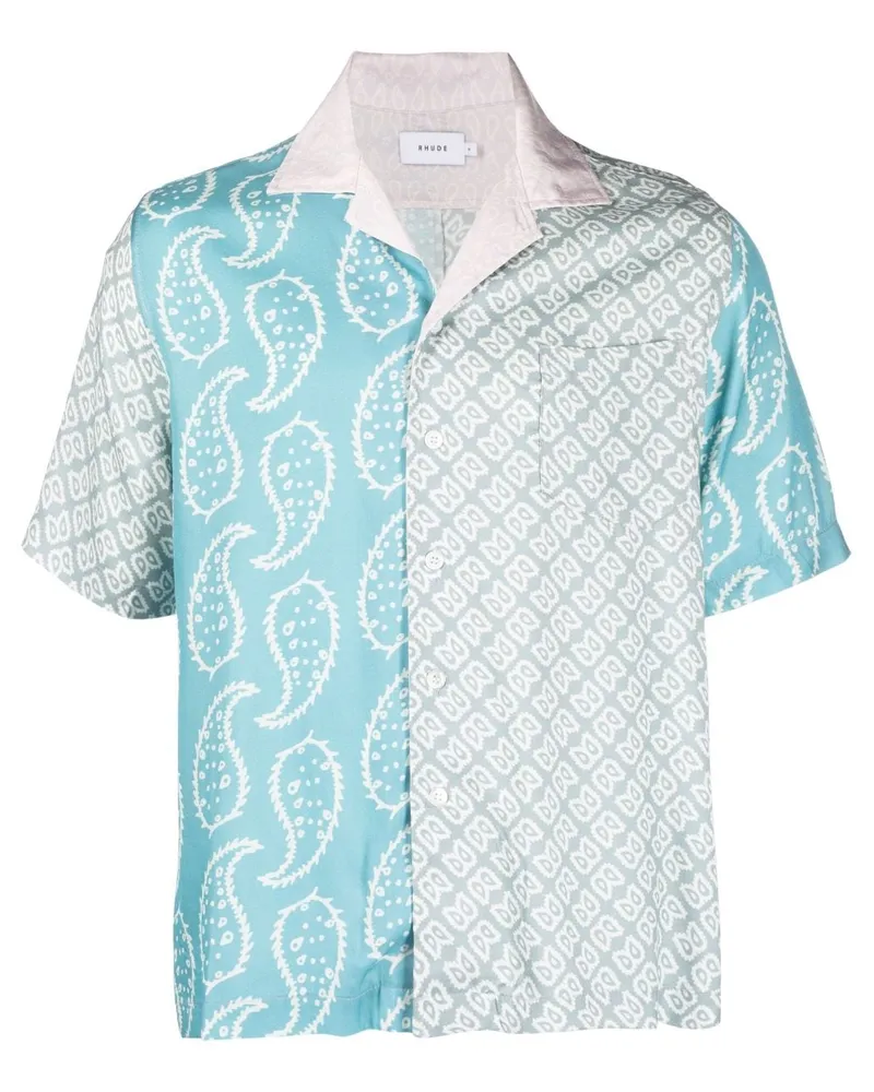 RHUDE Hemd mit Bandana-Print - Blau Blau