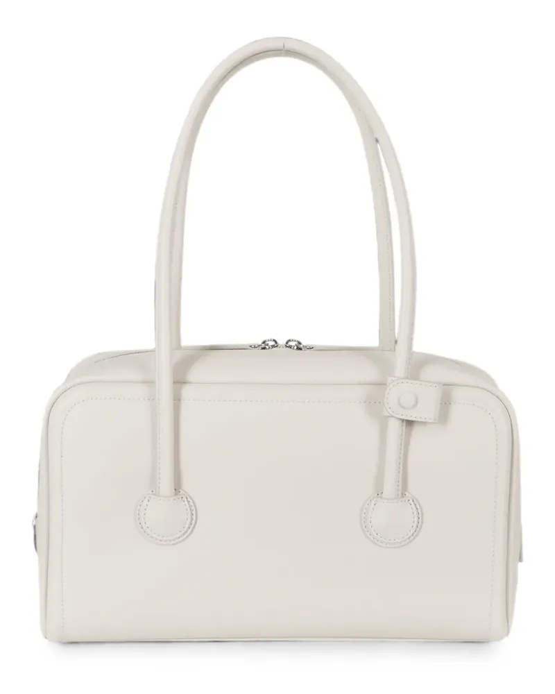 Marge Sherwood Kleine Boston Tote Bag mit Logo-Prägung - Weiß Weiß