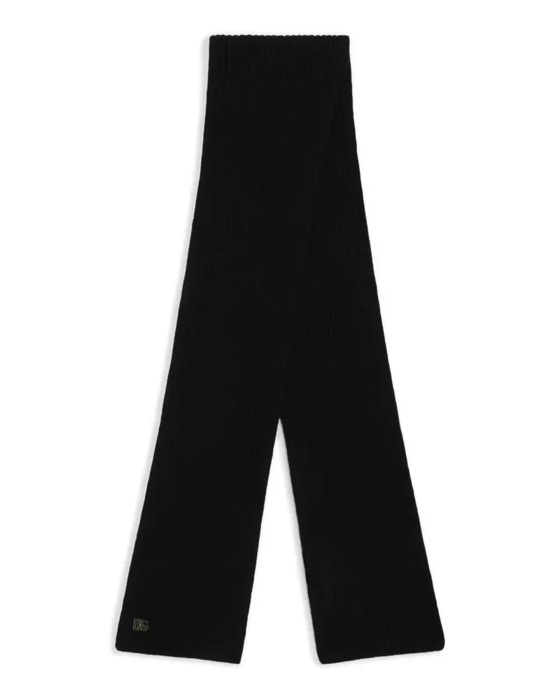 Dolce & Gabbana Gerippter Schal - Schwarz Schwarz