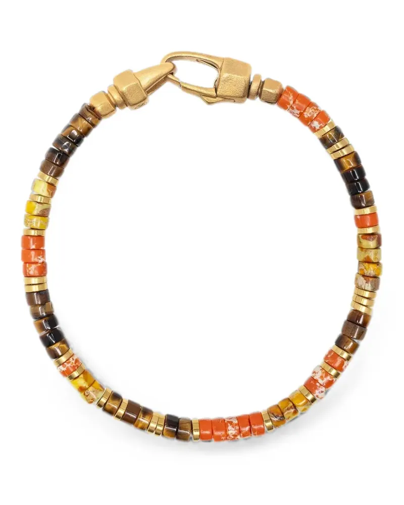 Nialaya Perlenarmband mit Logo-Gravur - Gold Gold
