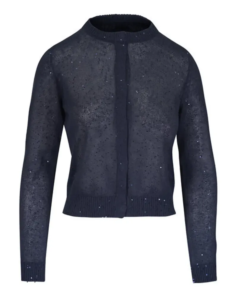 Brunello Cucinelli Cardigan mit Pailletten - Blau Blau