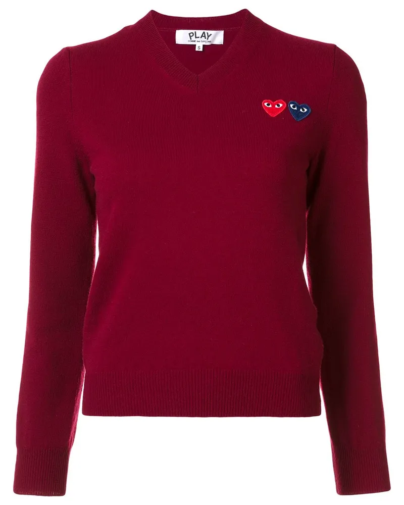 Comme des Garçons Pullover mit V-Ausschnitt - Rot Rot