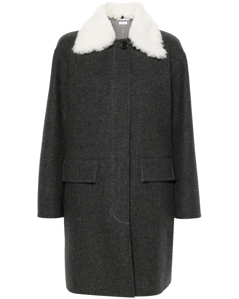 Thom Browne Mantel mit Bal-Kragen - Grau Grau