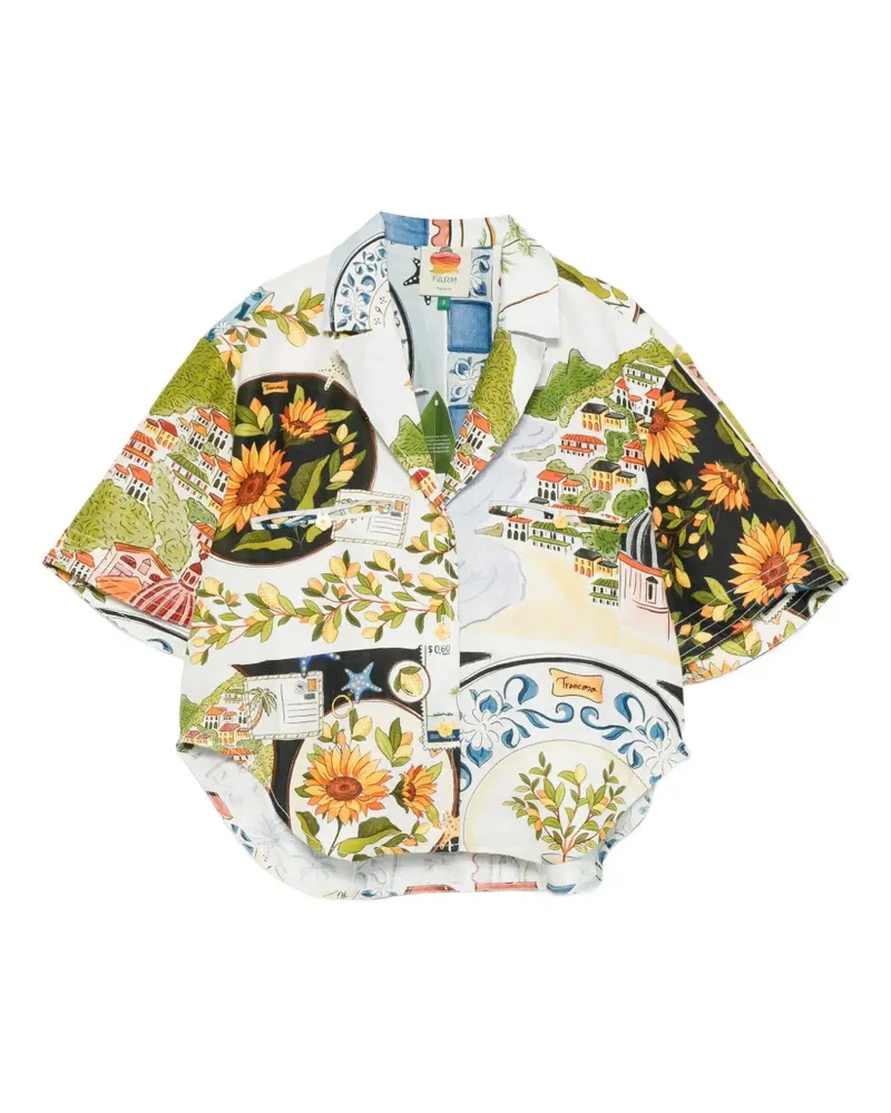 FARM Rio Latin Trip Scarves Hemd - Weiß Weiß