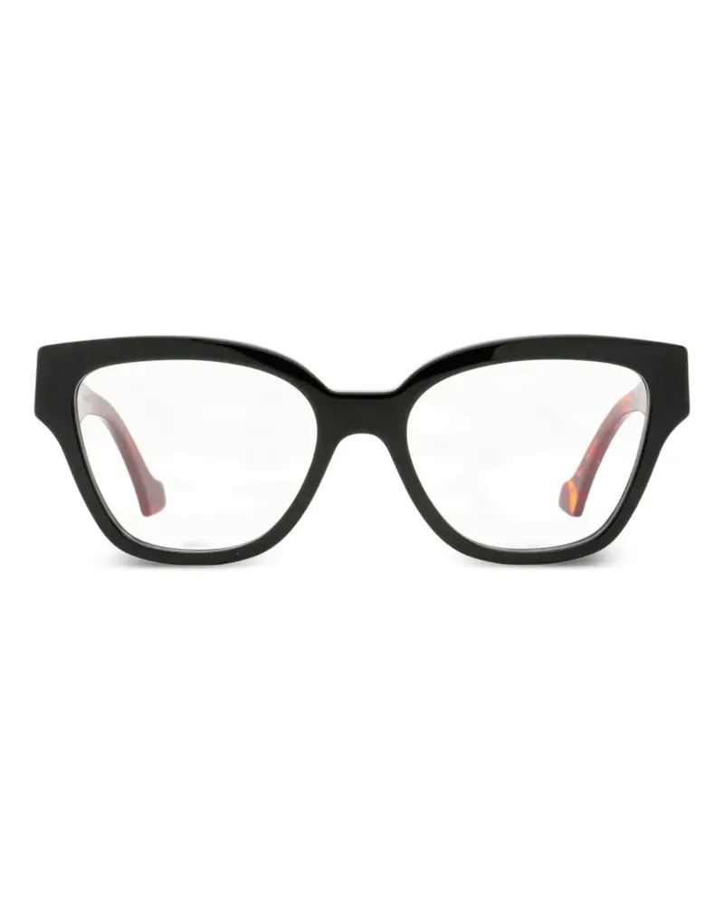 Gucci GG-motif square-frame glasses - Schwarz Schwarz