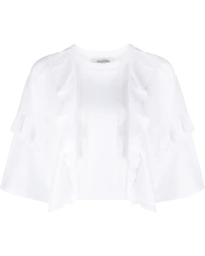 Valentino Garavani T-Shirt mit Spitzen-Details - Weiß Weiß