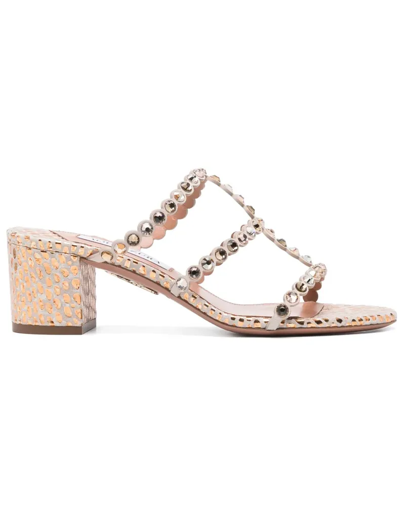 Aquazzura Sandalen mit Kristallen 55mm - Weiß Weiß