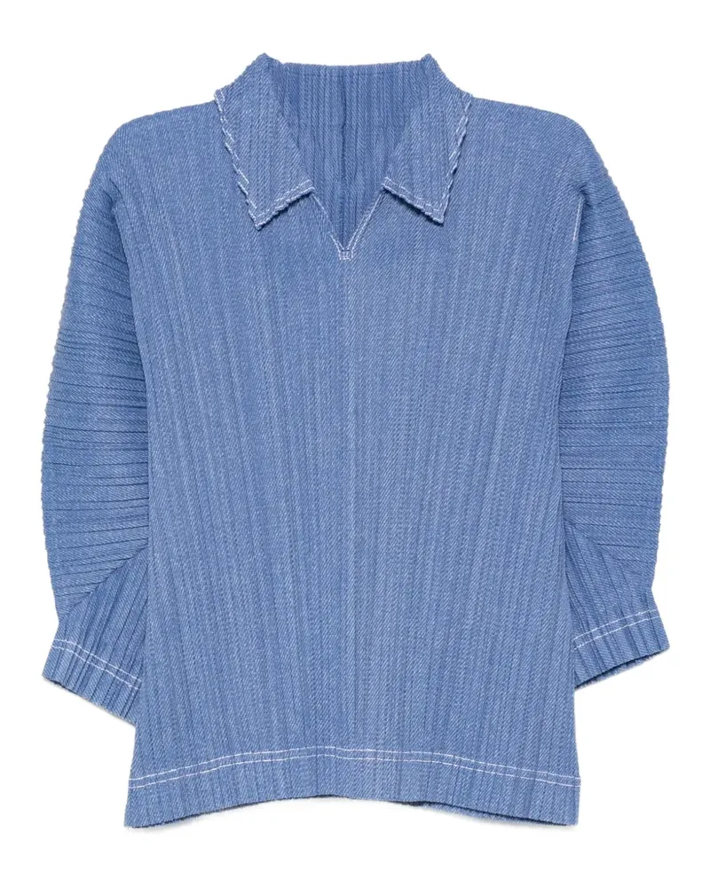 Issey Miyake Oberteil aus Denim - Blau Blau