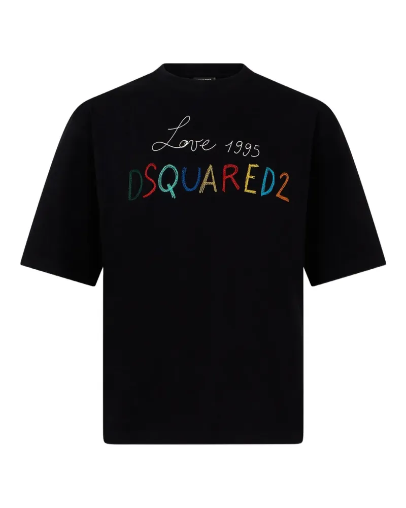 Dsquared2 1995 embroidered loose-fit T-Shirt - Schwarz Schwarz