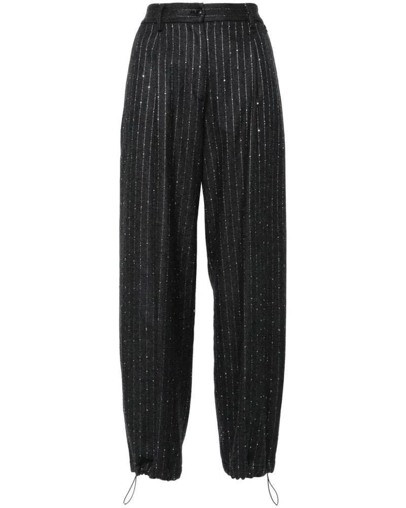 Herno Hose mit Nadelstreifen - Grau Grau