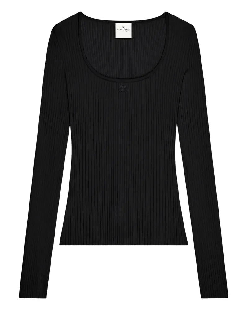 Courrèges ribbed-knit sweater - Schwarz Schwarz