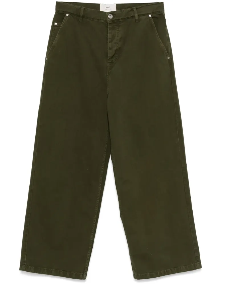 AMI Paris Weite Jeans GrüN
