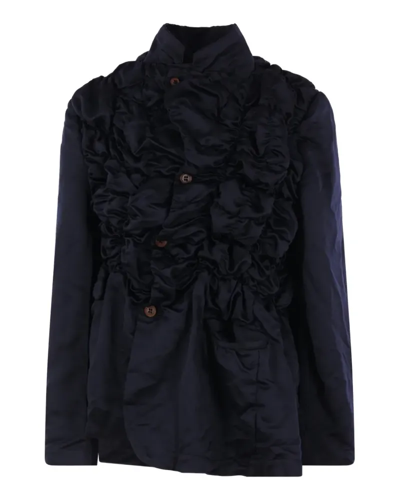 Comme des Garçons ruffled-detail jacket - Blau Blau