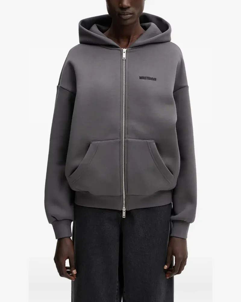 WRSTBHVR Diago V2 logo-embroidered zip-up hoodie - Grau Grau