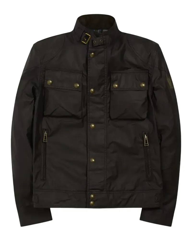 Belstaff Racemaster Bikerjacke mit Stehkragen - Schwarz Schwarz