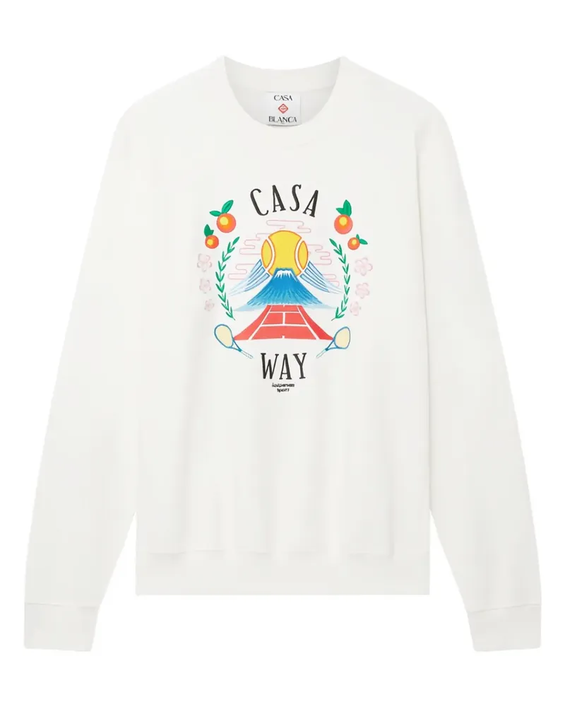 Casablanca Paris Sweatshirt mit Print - Weiß Weiß