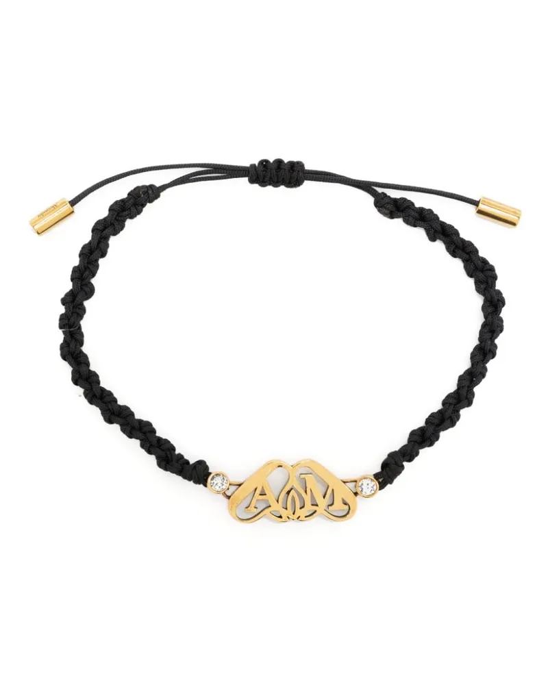 Alexander McQueen Geflochtenes Armband - Schwarz Schwarz