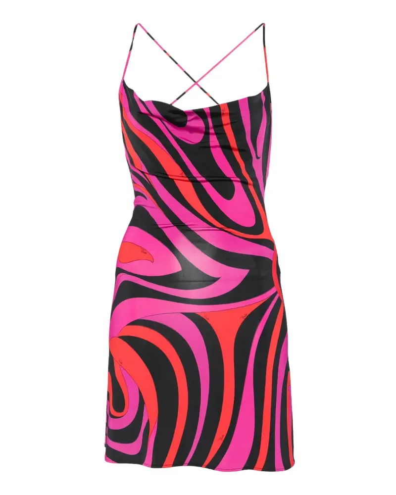 Emilio Pucci cross-strap mini dress - Rosa Rosa