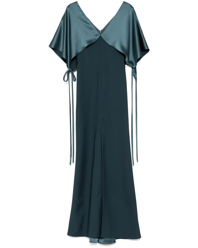 Amsale Fließendes Cape-Abendkleid - Grün Grün