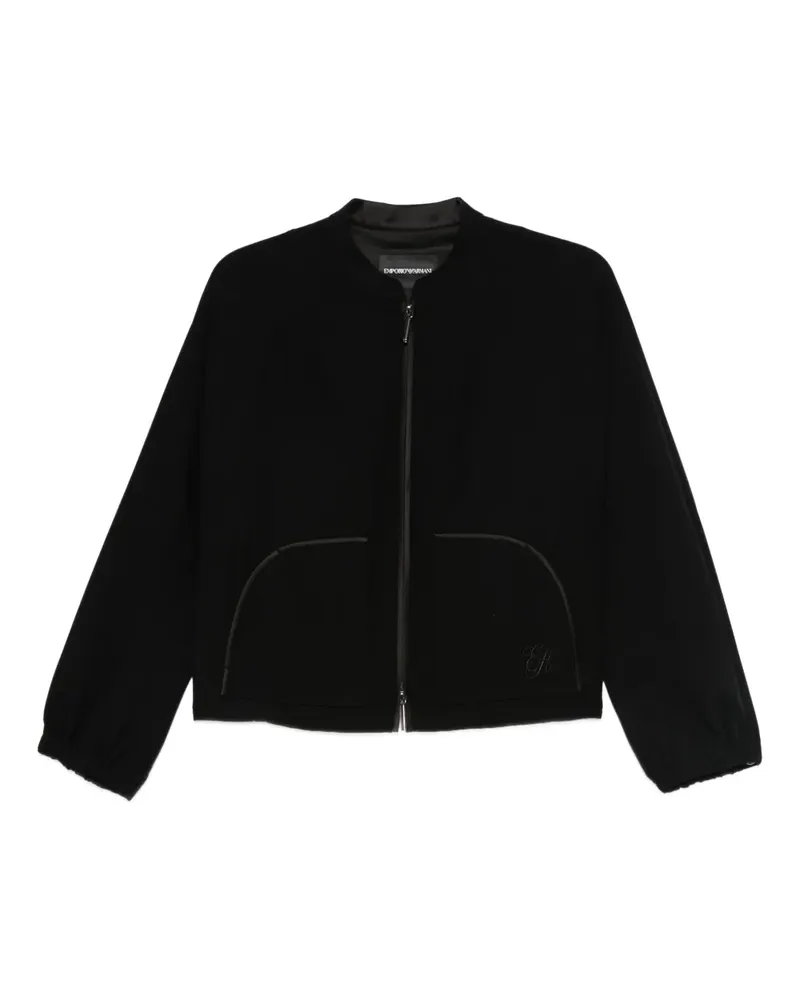 Emporio Armani Jacke mit Logo-Stickerei - Schwarz Schwarz