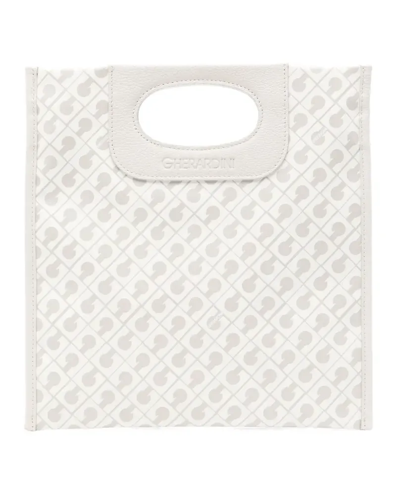 Gherardini mini Piattina monogram cross body bag - Weiß Weiß