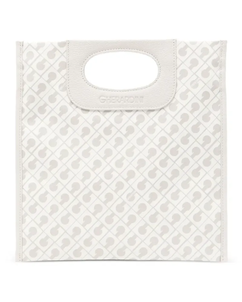 Gherardini mini Piattina monogram cross body bag - Weiß Weiß