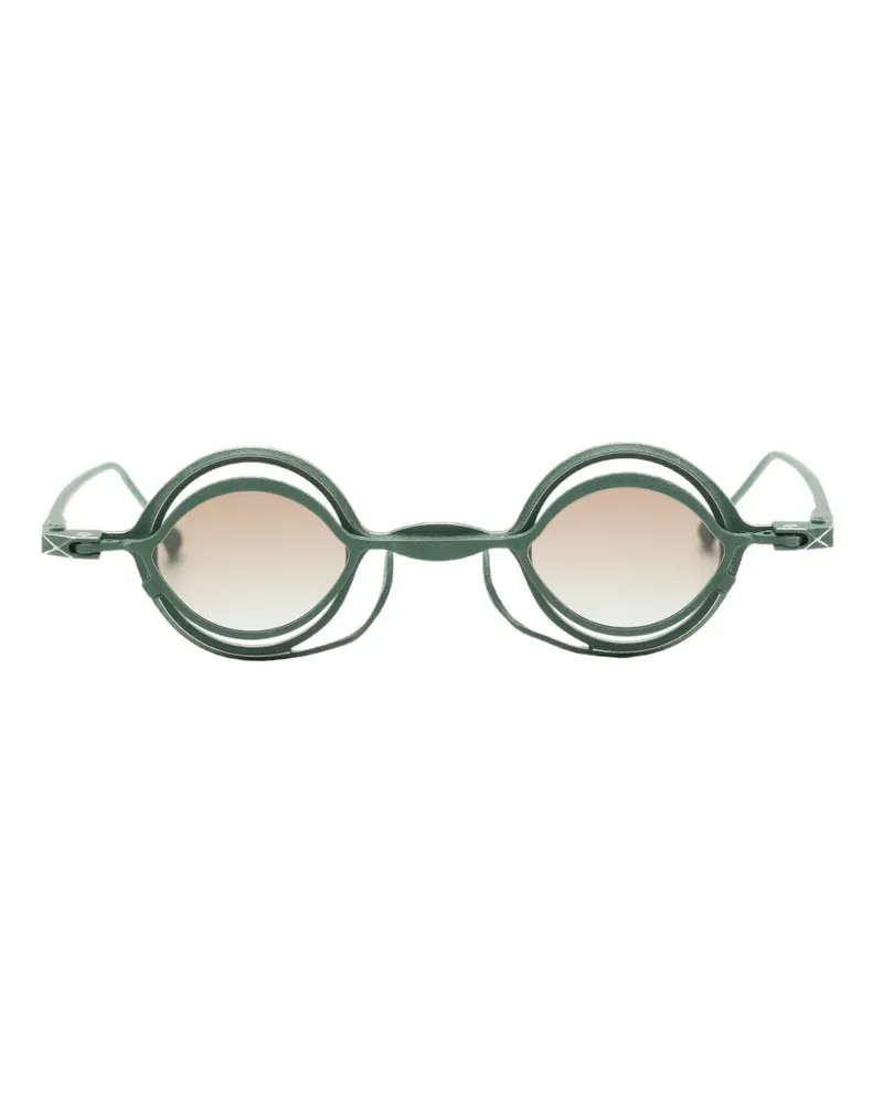 RIGARDS Clip-On-Brille mit rundem Gestell - Grün Grün
