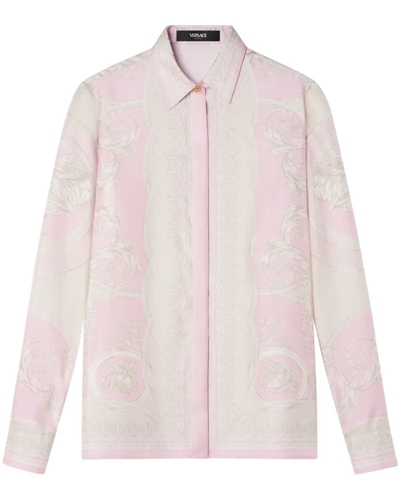 Versace La Coupe des Dieux Seidenhemd - Rosa Rosa