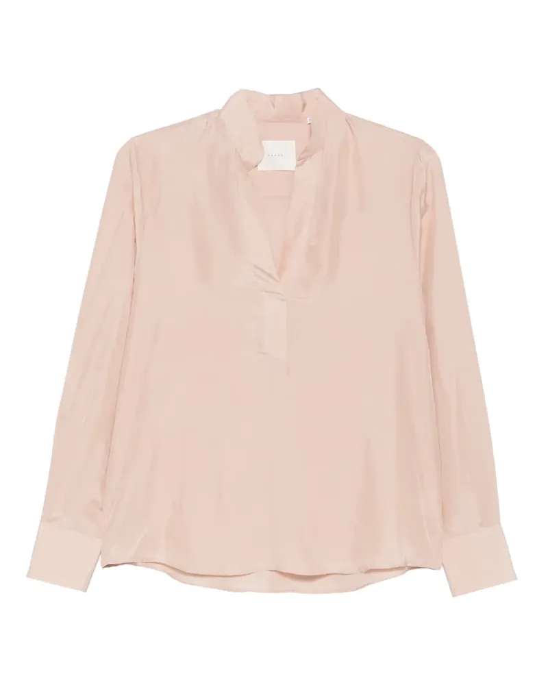 XACUS Krizia Bluse mit V-Ausschnitt - Rosa Rosa