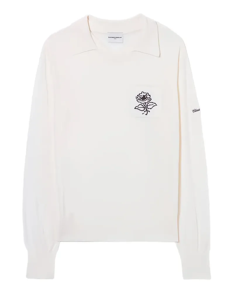 Claudie Pierlot Pullover mit Blumenstickerei - Weiß Weiß
