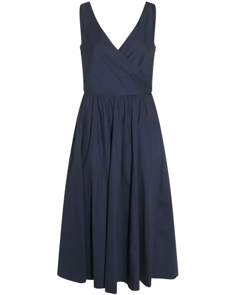 ADD Midikleid mit V-Ausschnitt - Blau Blau