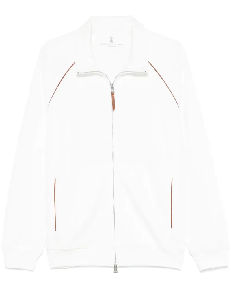 Brunello Cucinelli Sweatshirt mit Reißverschluss - Weiß Weiß