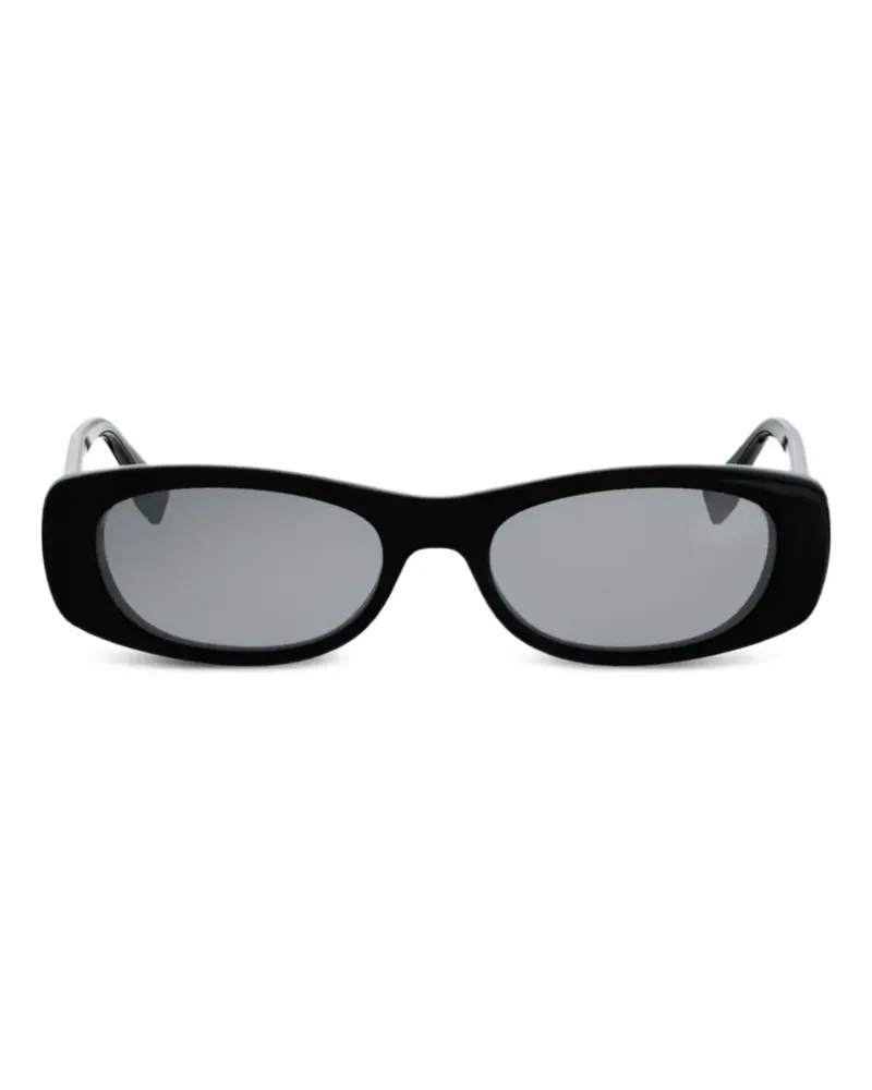 Fendi Sonnenbrille mit eckigem Gestell - Schwarz Schwarz