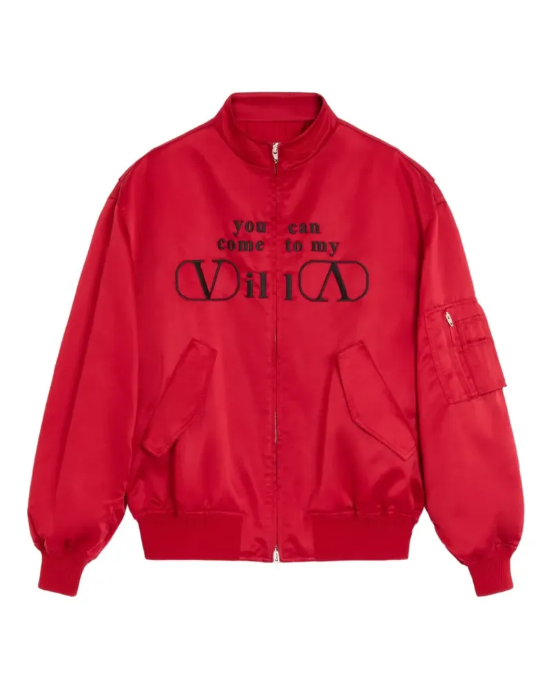 Valentino Garavani Bomberjacke mit VLogo-Stickerei - Rot Rot
