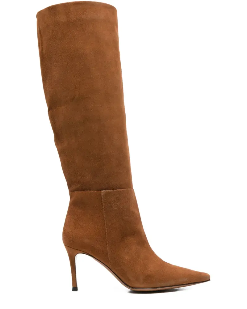 FESTA Milano Kniehohe Klaria Stiefel mit spitzer Kappe 90mm - Braun Braun
