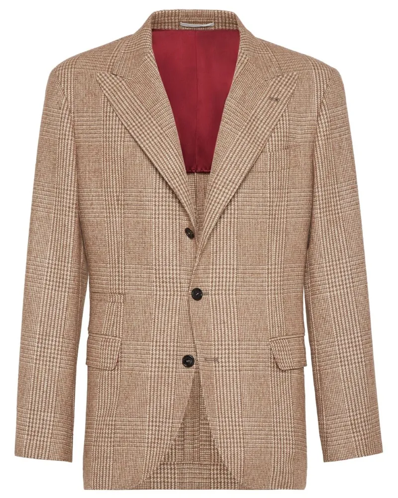 Brunello Cucinelli Sakko mit Karomuster - Braun Braun