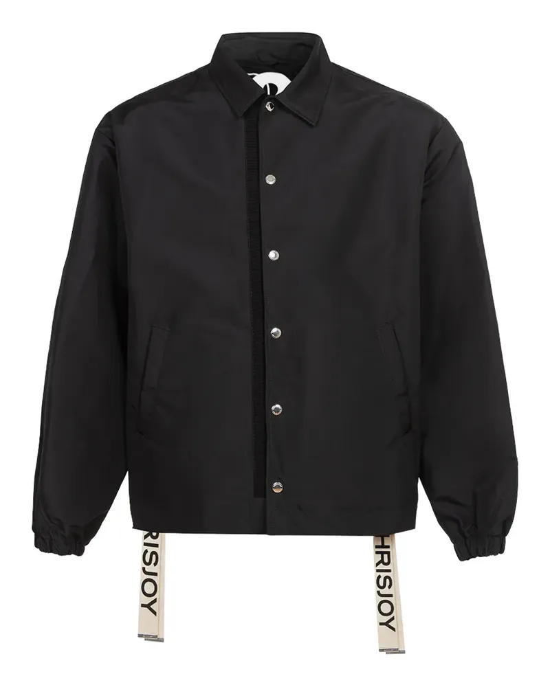 KHRISJOY Coach tie detail shirt jacket - Schwarz Schwarz