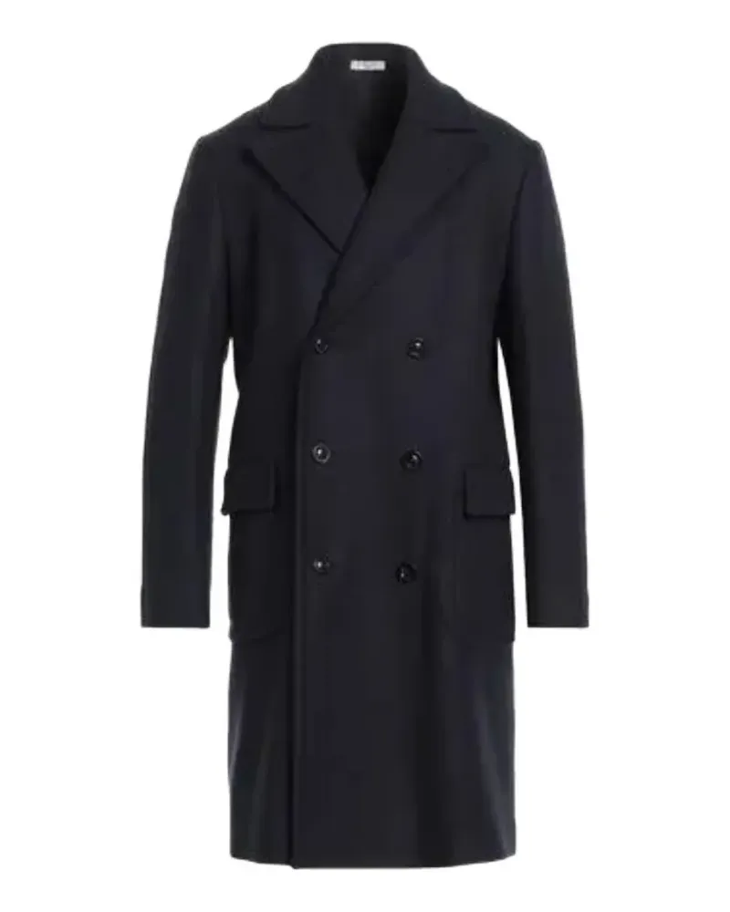 Boglioli Doppelreihiger Mantel mit Gürtel - Blau Blau