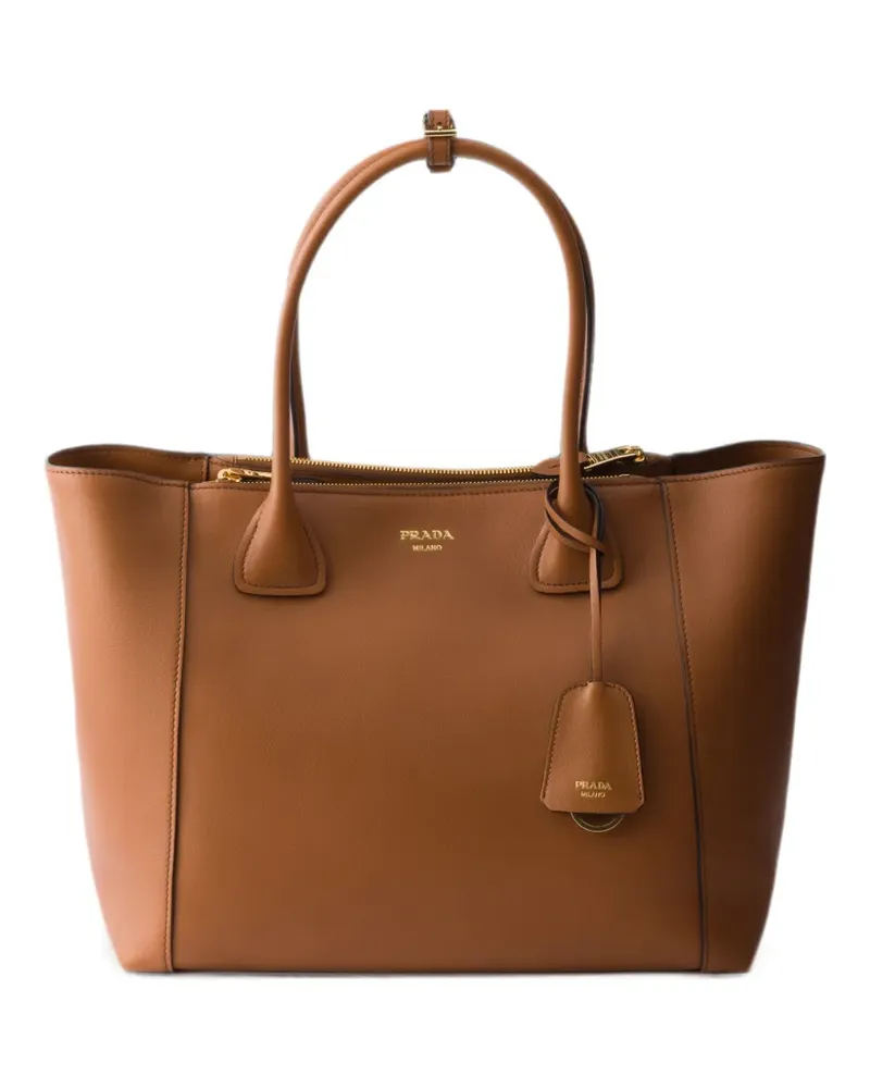 Prada large leather tote bag - Braun Braun