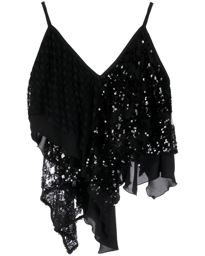 ATTICO Asymmetrisches Top - Schwarz Schwarz