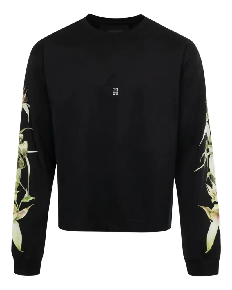 Givenchy GVCY-print long-sleeve T-shirt - Schwarz Schwarz
