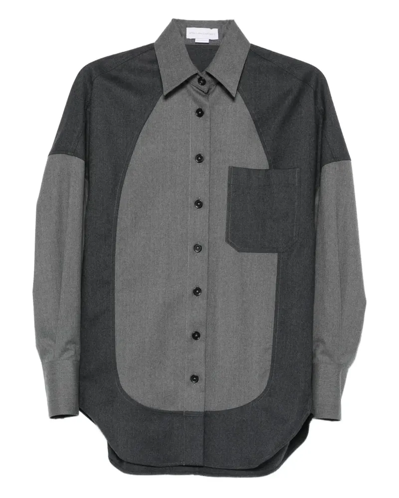 Stella McCartney Hemd mit Kontrasteinsätzen - Grau Grau