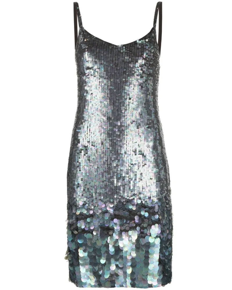 P.A.R.O.S.H. Gigi Camisole-Kleid mit Pailletten - Grau Grau