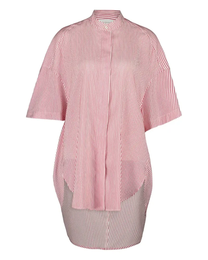 Stella McCartney Gestreiftes Seidenhemd - Rot Rot