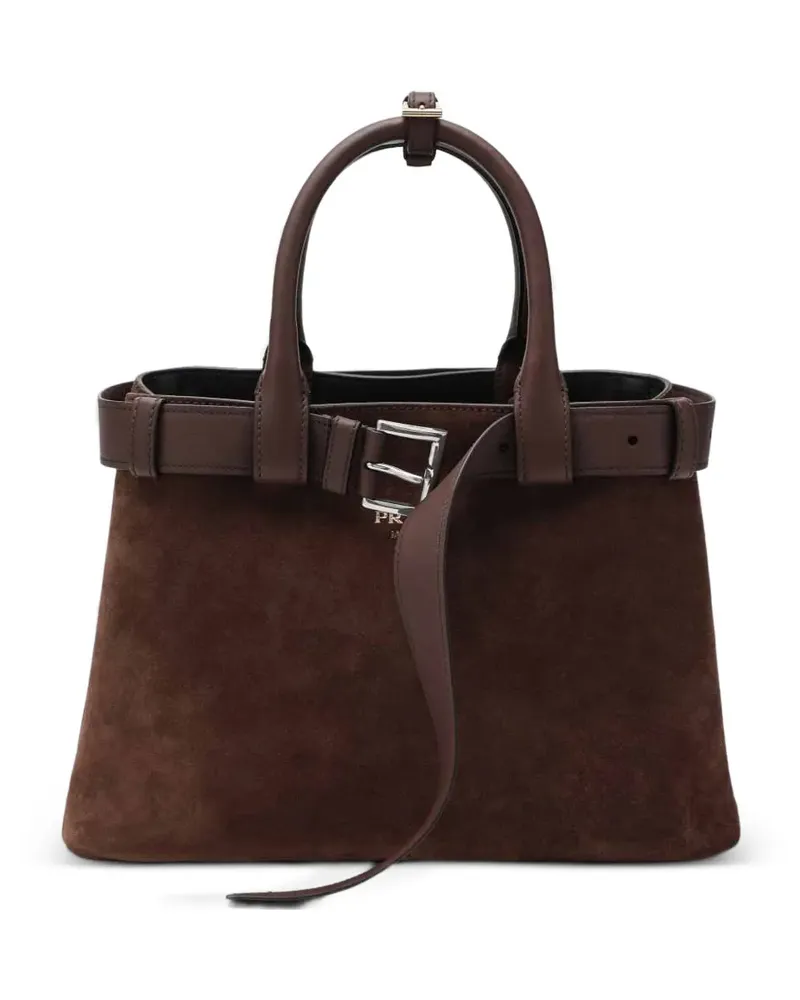 Prada Mittelgroße Tote Bag aus Wildleder - Braun Braun