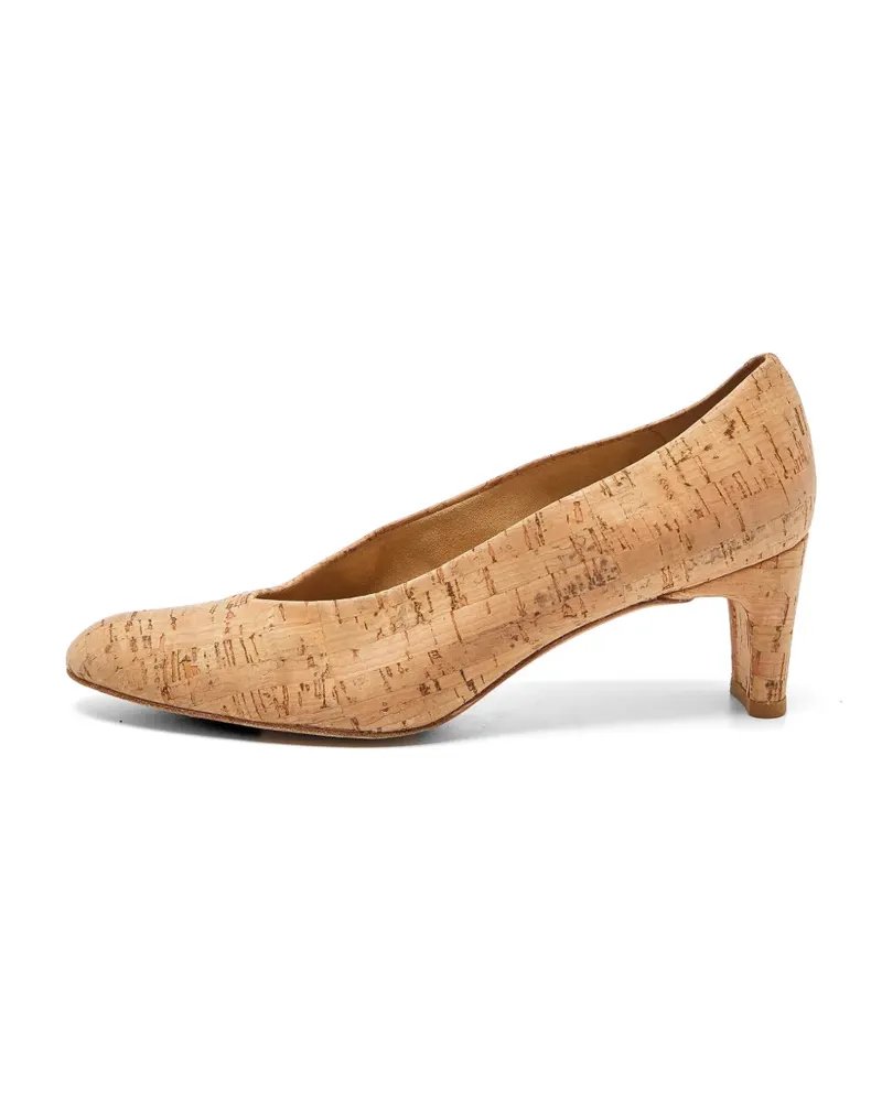Stuart Weitzman Pumps aus Kork - Nude Nude