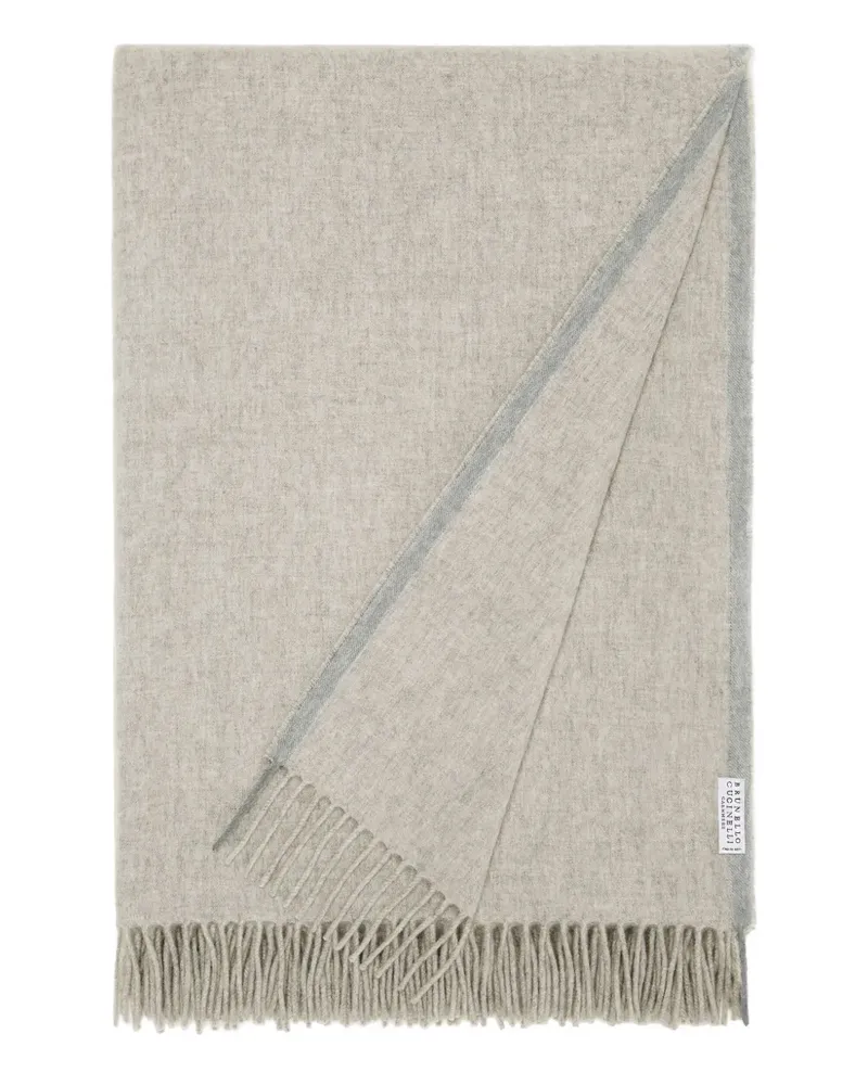 Brunello Cucinelli Decke aus Kaschmir (140cm x 140cm) - Nude Nude