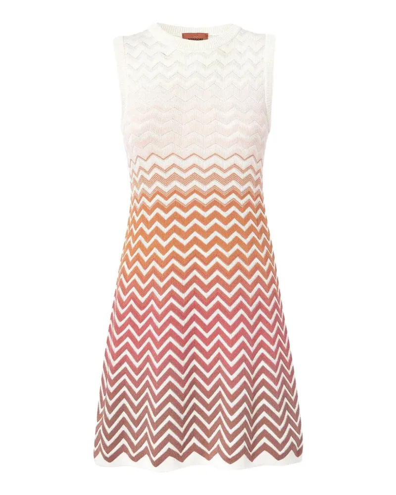 Missoni Ärmelloses Ombré-Minikleid - Weiß Weiß