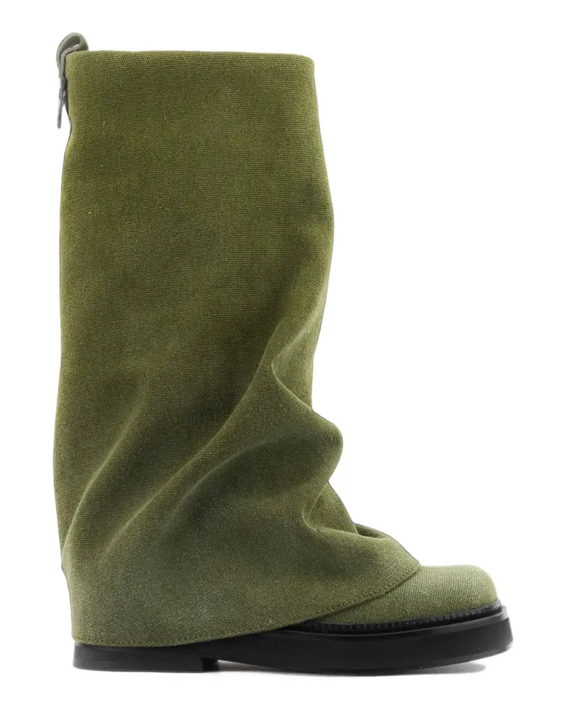 ATTICO Robin Military-Stiefel aus Canvas - Grün Grün