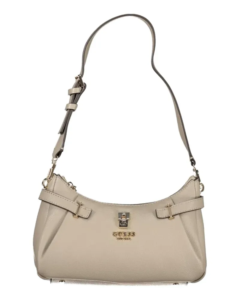 Guess logo-plaque shoulder bag - Nude Nude